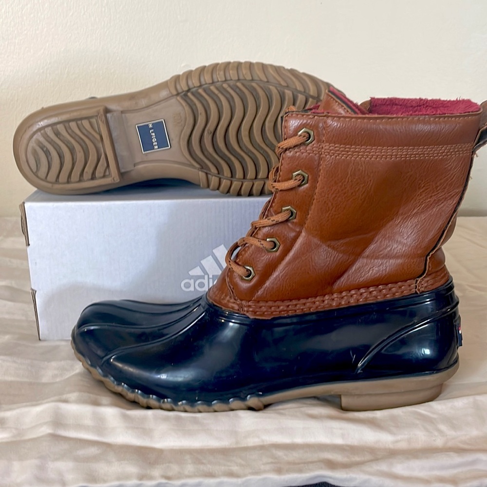 Tommy Hilfiger Leather Boots size 10 hardly worn